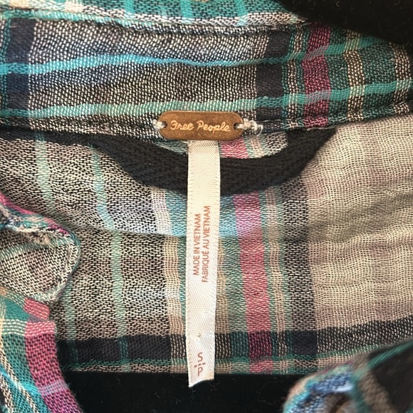 Free People Womens The Voyage shirt dress in twilight combo size S - Picture 11 of 11